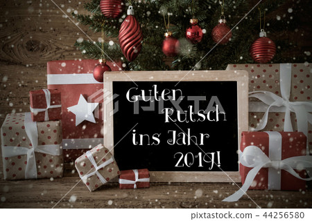 Christmas Tree, Guten Rutsch 2019 Means New Year Christmas Tree, Guten Rutsch 2019 Means New Year 44256580