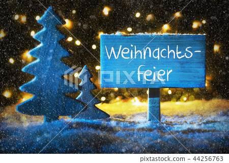 Blue Tree, Weihnachtsfeier Means Christmas Party 44256763