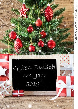 Colorful Tree With Guten Rutsch 2019 Mean New Year 44256790