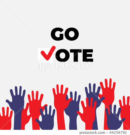 Isolated up hands. Teamwork, collaboration, voting 44256792