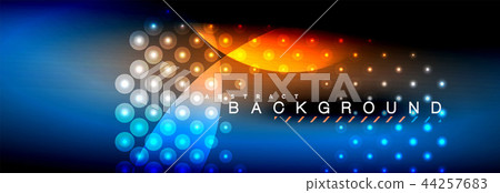 Vector blurred neon glowing circles with flowing and liquid light concept, energy magic fantastic 44257683