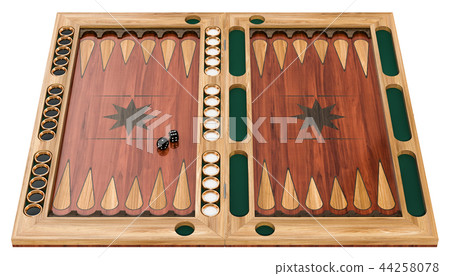 Backgammon, board game. 3d rendering 44258078