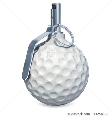 Golf ball hand grenade. 3D rendering Golf ball hand grenade. 3D rendering 44258122