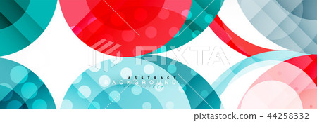 Abstract colorful geometric composition - multicolored circle background 44258332