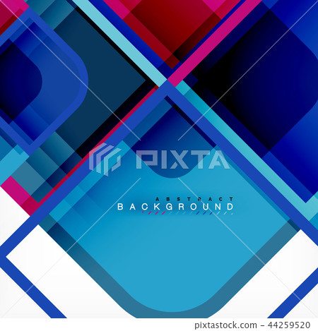 Colorful round squares modern geometric background Colorful round squares modern geometric background 44259520