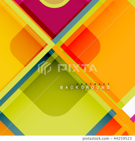 Square geometric abstract background, paper art design for cover design, book template, poster, cd 44259523