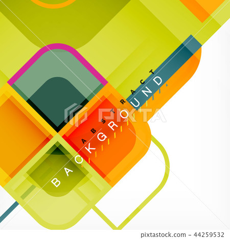 Square geometric abstract background, paper art design for cover design, book template, poster, cd 44259532