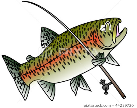 rainbow fishing rod