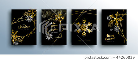 Christmas luxury gold greeting card collection 44260839