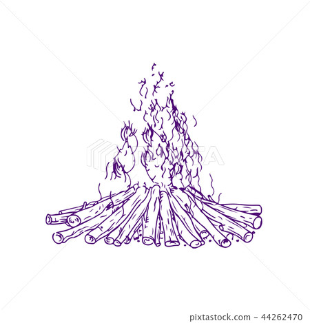 Bonfire Campfire Fire Burning Drawing Bonfire Campfire Fire Burning Drawing 44262470