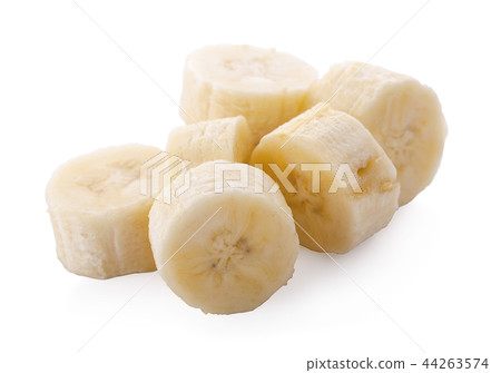 banana slices isolated on a white background 44263574