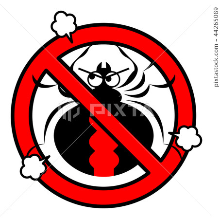 一隻支持紅的蜘蛛的例證 44265089