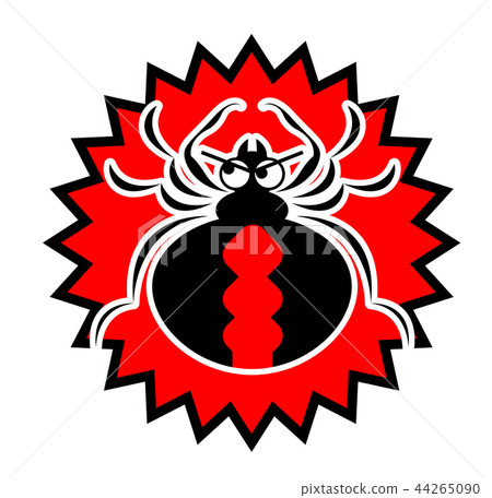 Illustration of a red-backed spider Illustration of a red-backed spider 44265090