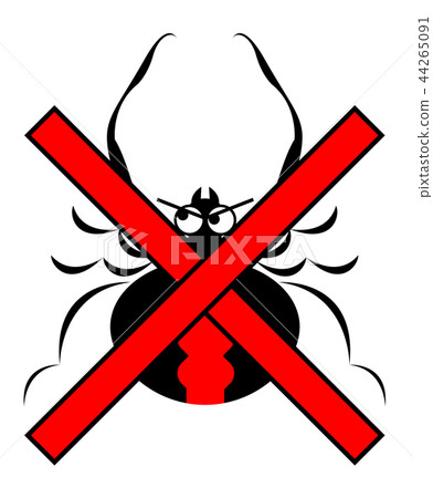 一隻支持紅的蜘蛛的例證 44265091