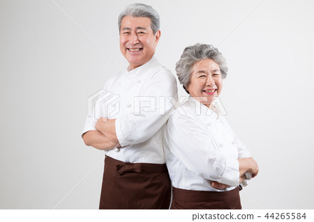Cafe Establishment, Portrait of Couple Chef Cafe Establishment, Portrait of Couple Chef 44265584