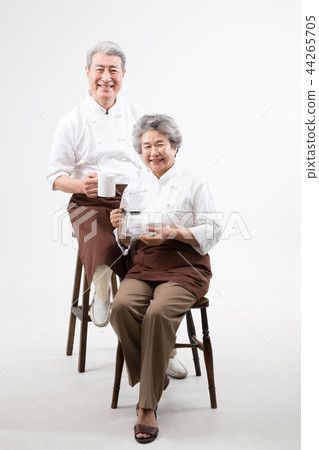 Cafe Establishment, Portrait of Couple Chef Cafe Establishment, Portrait of Couple Chef 44265705