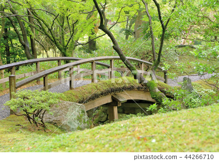 Dobashi Of Japanese Garden Of Kyoto Imperial Stock Photo