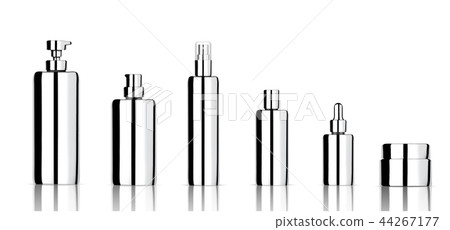 Mock up Realistic Metallic Skincare Bottle Product 44267177
