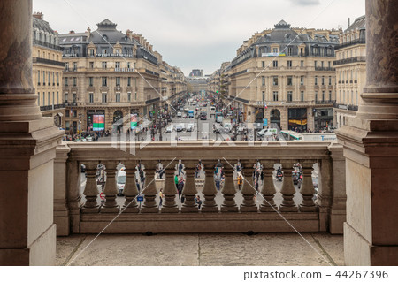 Paris, France, March 31 2017: Balcony of Opera National de Paris (Garnier Palace) - neo-baroque 44267396