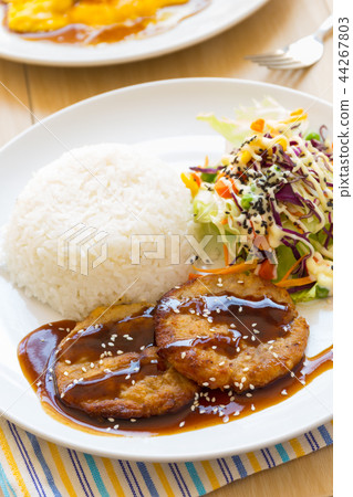 Modern japanese cuisine mamburg steak. Modern japanese cuisine mamburg steak. 44267803