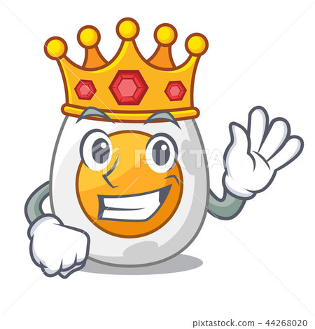 King freshly boiled egg isolated on mascot cartoon 44268020