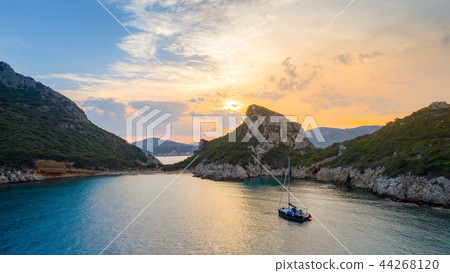 Porto Timoni is an amazing beautiful double beach in Corfu, Greece 44268120