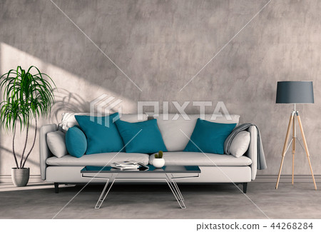 Living room interior in modern style, 3d render 44268284