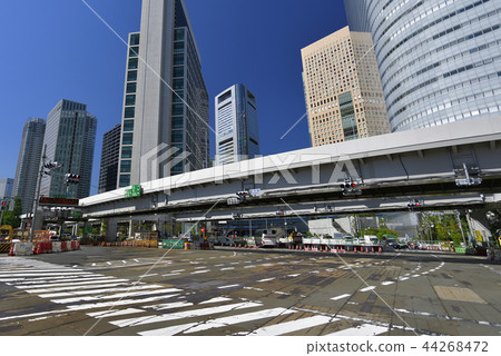 [東京都中央區銀座]鹽之橋十字路口正在建設中 44268472