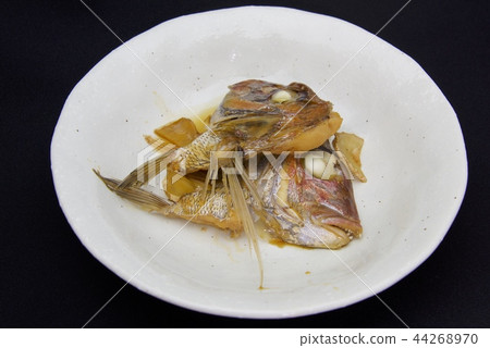 螃蟹頭和燉的形象（黑色背景） 44268970