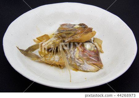 An image of a crab's head and simmered (black background) 44268973