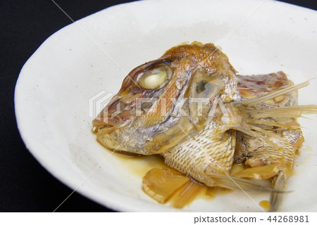 螃蟹頭和燉的形象（黑色背景） 44268981