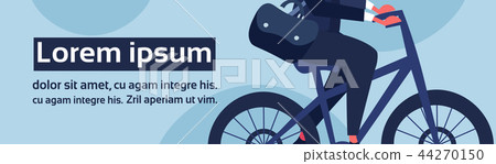Businessman riding bicycle office worker business man healthy lifestyle ecology transport male 44270150