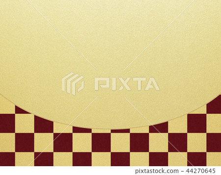 Japanese-Japanese style-Japanese pattern-background-gold leaf-checkered pattern 44270645