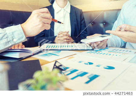 Group of teamwork businessman and woman Group of teamwork businessman and woman 44271463