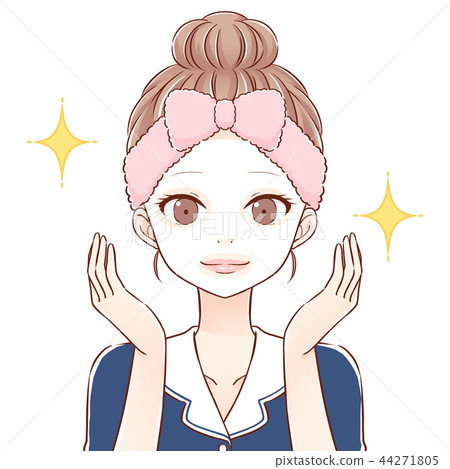 Woman doing face pack - Stock Illustration [44271805] - PIXTA