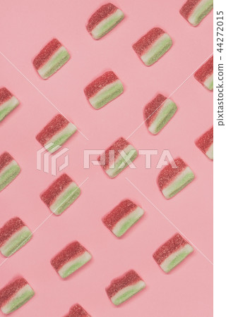 View from above on the watermelon slices candies View from above on the watermelon slices candies 44272015