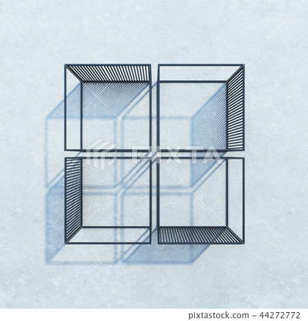 metal rack construction into the loft interior 44272772