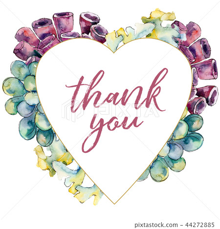 Colorful aquatic underwater nature coral reef. Frame border ornament square. 44272885