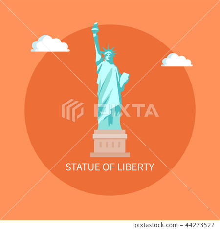 American Enormous Statue of Liberty on Cubic Stand American Enormous Statue of Liberty on Cubic Stand 44273522