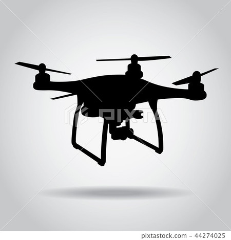 Drone black Icon Camera Picture Video vector 44274025