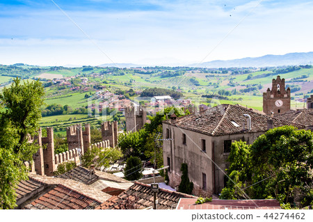 landscape from Gradara Castle, italy 44274462