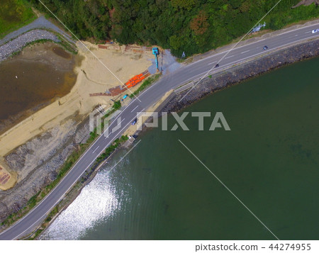 與無人機的海灣公路鳥瞰圖（松島灣/宮城縣東松島市宮裡Utsukushiyama） 44274955