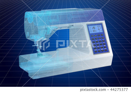 Visualization 3d cad model of sewing machine Visualization 3d cad model of sewing machine 44275377