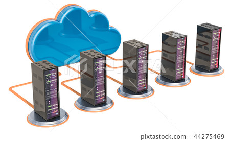 Internet connection concept. Computer cloud Internet connection concept. Computer cloud 44275469