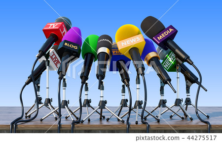 Microphones, press conference or interview 44275517