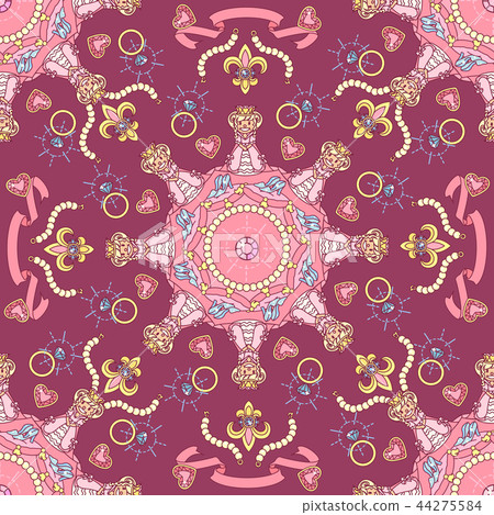 vector girlish seamless pattern 44275584