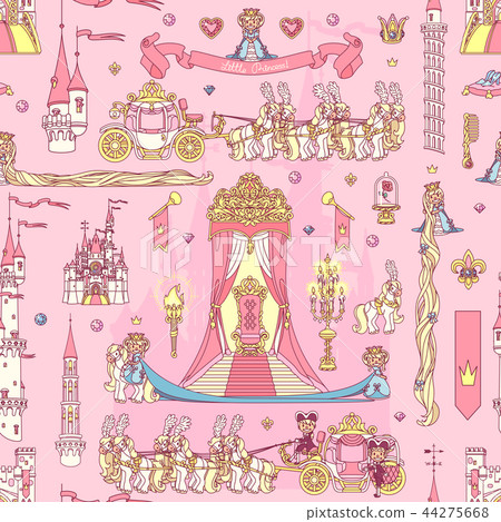 vector girlish seamless pattern 44275668