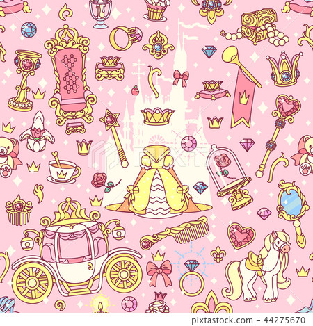 vector girlish seamless pattern 44275670