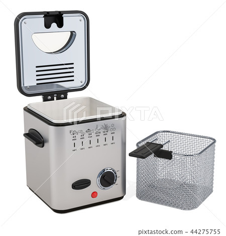 Opened domestic deep fryer, 3D rendering 44275755