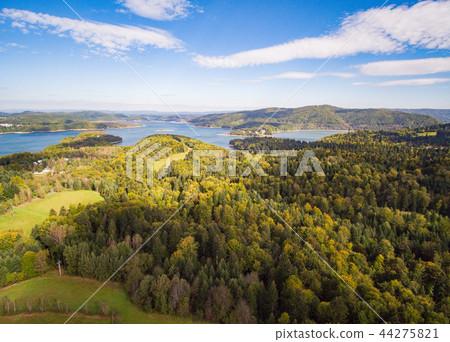 Aerial landscape - autumn fields at sunrise Aerial landscape - autumn fields at sunrise 44275821